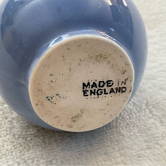 Vintage English Mini Jug Pitcher Soft Blue Glaze Made in England - Picture 5 of 10